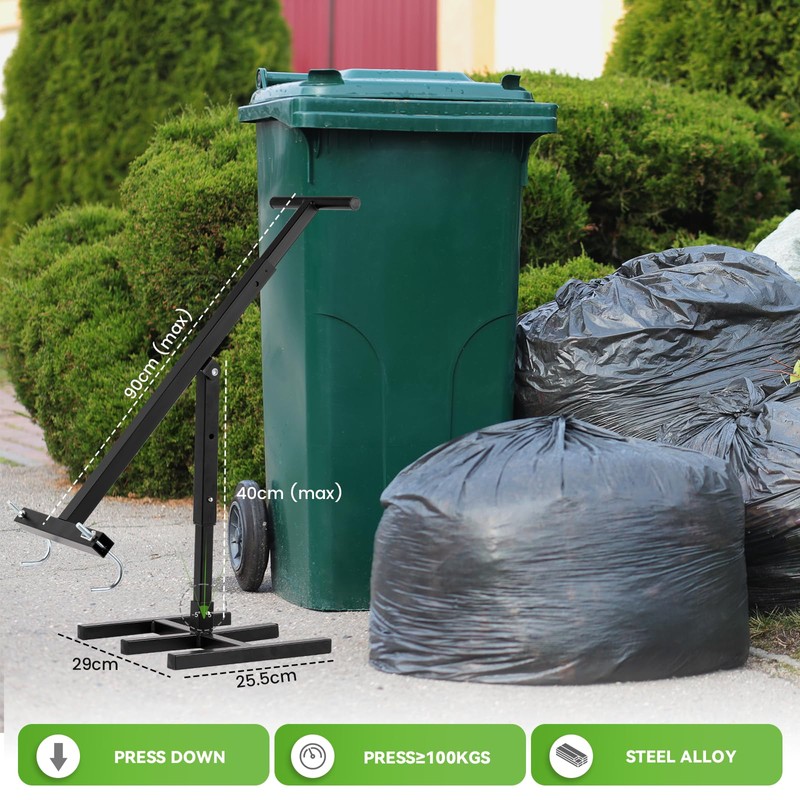 NEWTRY Manual Trash Compactor, 120L-240L Home Manual Garbage Compressor with