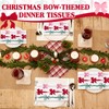 Potchen 100 Pcs Christmas Bow Paper Decoupage Napkins, 3 Ply