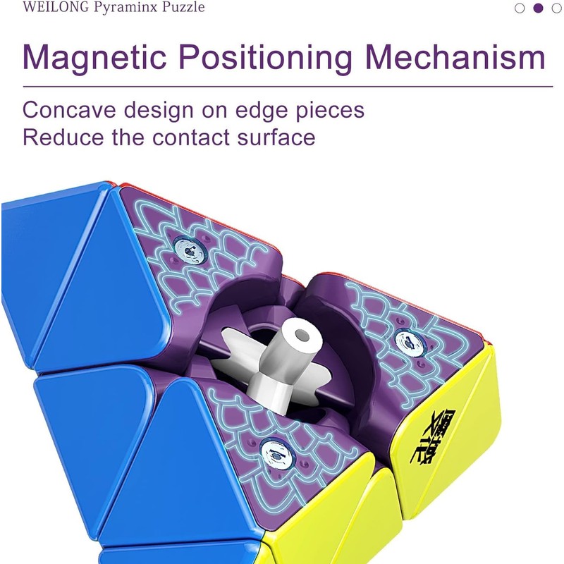 Moyu Weilong Pyraminx 2022 with 48 magnets, Maglev Pyraminx Speed