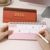 Small Desk Calendar 2026 - Standing Flip Mini Desktop Calendar,