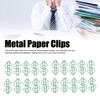 100pcs Dollar Shape Paper Clips Creatively Cute Plated Metal Bookmark