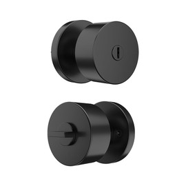 Secusly Door Lock with Lock and Key, Keyed Entry Door Knob, Black Exterior Doorknob for Entrance and Front Door