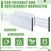 DoubleFill 4 Pcs Deep Bamboo Drawer Dividers, Deep Kitchen Dresser
