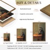 Hianan Wood Framed Funny Vintage Gentleman Raccoon Wall Art 12x16