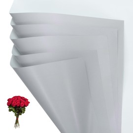 PATIKIL Flower Gift Wrapping Paper, 20 Sheets Double Sided Waterproof Bouquet Paper Wrap Florist Packaging Floral Papers for Wedding DIY Craft Valentine Mother's Day, Grey