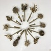 Knobs By Blossom Antique Brass Sea-Life Marine Nautical Hooks (1.