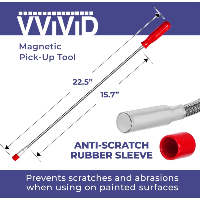 VViViD Magnetic Pick-Up Tool with 3lbs Lifting Capacity - Magnet