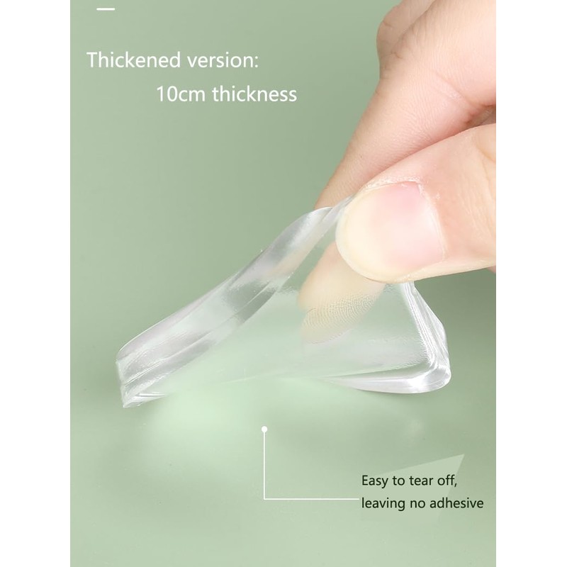 WLERIR Clear Door Knob Wall Protector, 6 Pack, Self-Adhesive Rubber