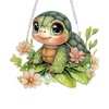 Hanging Diamond Art Kits for Adults Beginners, Turtle Flower Diamond