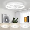 VOLISUN Low Profile Ceiling Fans with Light and Remote,19.7in Modern
