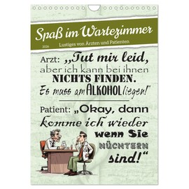 Spaß im Wartezimmer (Wandkalender 2026 DIN A4 hoch), CALVENDO Monatskalender