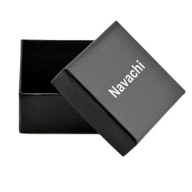 Navachi - Pulsera Az3010 chapada en oro blanco de 18 quilates con ojos blancos, vidrio blanco, cabeza de leopardo, garra az3010, 7 pulgadas + 1 pulgada, Metal, circonita