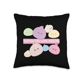 Dango Kawaii Cute Pastel Mochi Throw Pillow