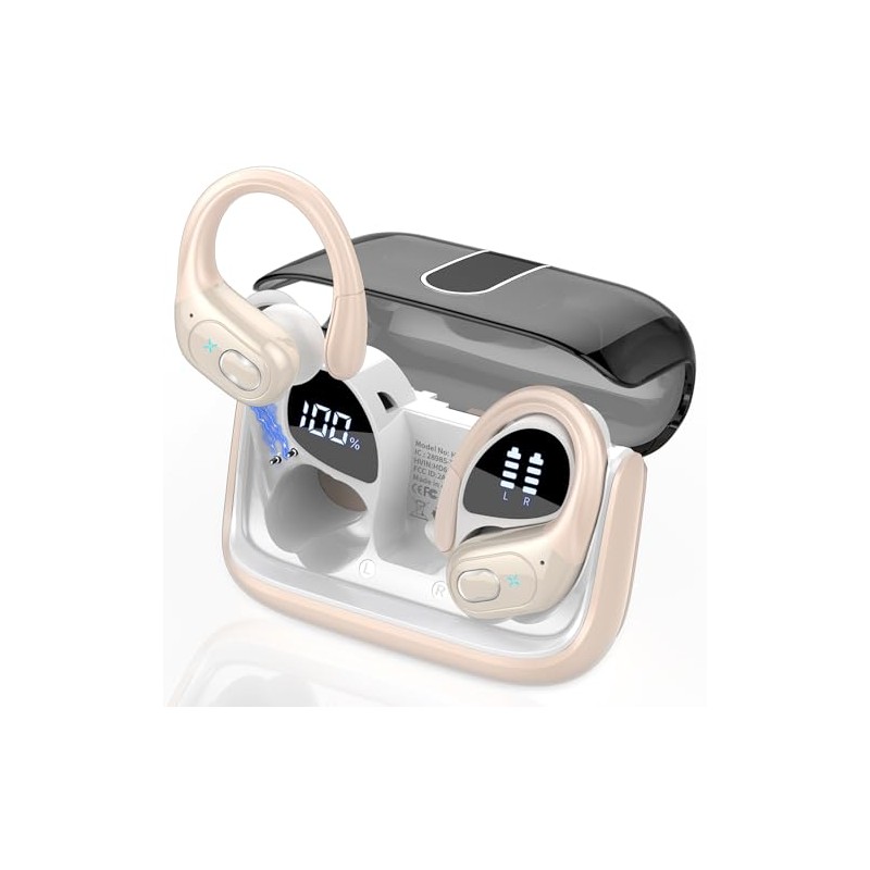 Aptkdoe Wireless Earbuds 75hrs Bluetooth 5.3 Headphone Sport, 2024 Bluetooth