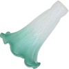 Bieye LS08S Lily Flower Blown Glass Lampshade (White Cyan, Opening