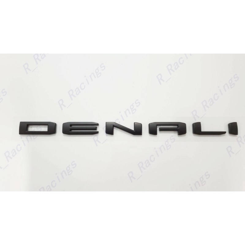 GMC 1pc Matte Black Rear DENALI Emblems Letters Fit 2021-2023