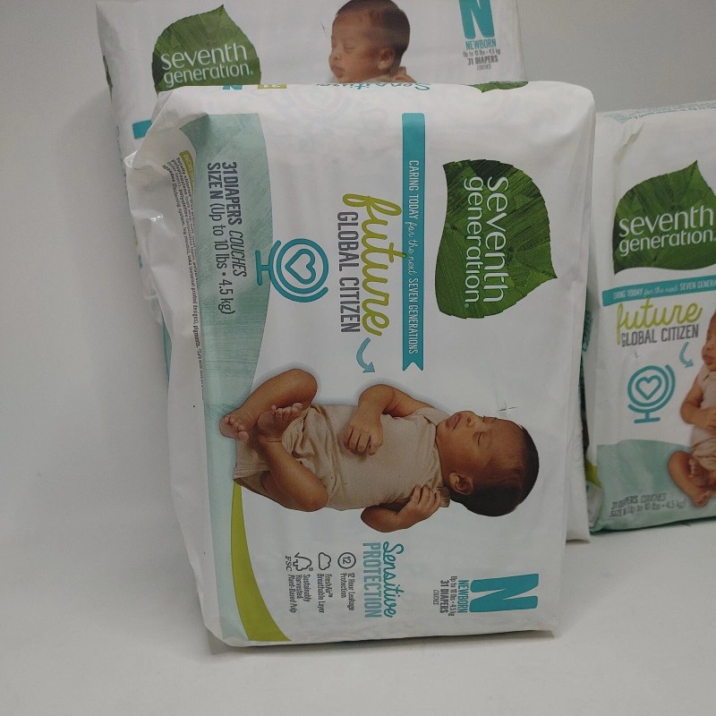Seventh generation newborn diapers Sensitive protection 124 count 4 packs