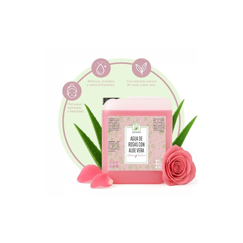 Agua De Rosas Con Áloe Vera Facial Productos Mart Mexico