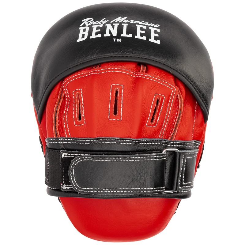Benlee Leather Hand Pads (1 Pair) Tucson Black/Red One Size