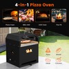 ORALNER Pizza Oven Outdoor, 4-in-1 Wood Fired Pizza Oven and
