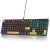 surmen Full Size Creamy Keyboard with Number Pad, 104 Keys