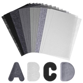 Pack of 18 Felt Fabric for Crafts, 30 x 20 cm, 1 mm Thick Felt Craft Felt, Soft Felt Panels, Wool Felt Sheets, Fabric Felt Sheets for Handmade, DIY Decorations, Craft Fabric Pieces (Black, White,