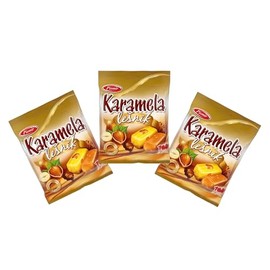 Caramel Candies With Hazelnut 100 gr, (Pionir Lesnik Karamela) Pack of 3, 10.5 oz