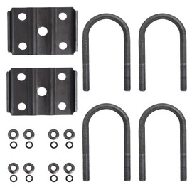 Trailer U Bolt Kit, 5-1/2" Trailer Axle U Bolts for 3500 lbs 2-3/8" Round Axle, 1/2” Diameter, 2" Thread Pitch by MCCKLE