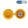 BEK-FIX® Number Plate Screws and Caps Fitting Kit, White Yellow