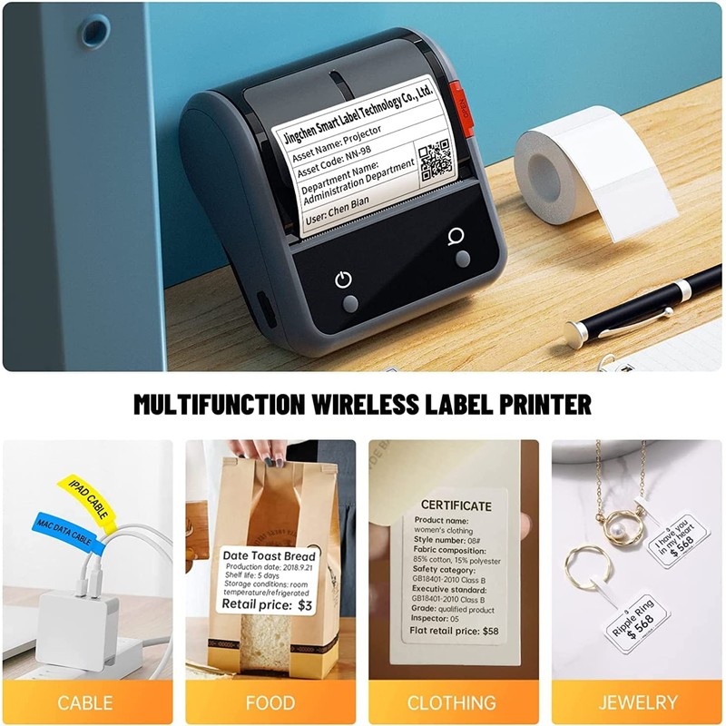 NIIMBOT Label Maker Machine, B3S Thermal Label Maker, Upgrade 75mm