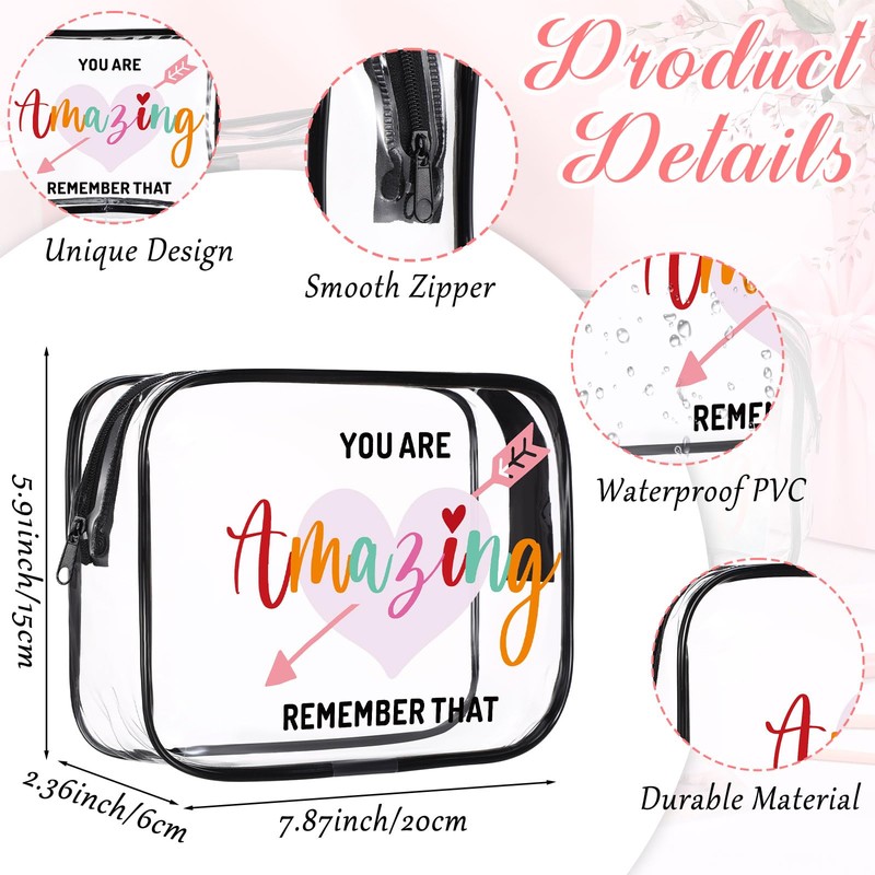 Honeydak 10 Pcs Clear Makeup Bag Inspirational Women Gifts You