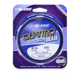 Hi-Seas-SEAS Quattro Hilo de Pesca Trenzado (150 yardas/29,5 kg, Camuflaje)