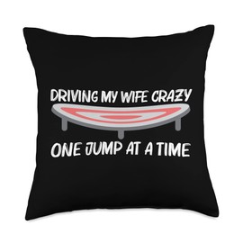 Cool Trampoline For Men Dad Recreational Outdoor Activity Throw Pillow