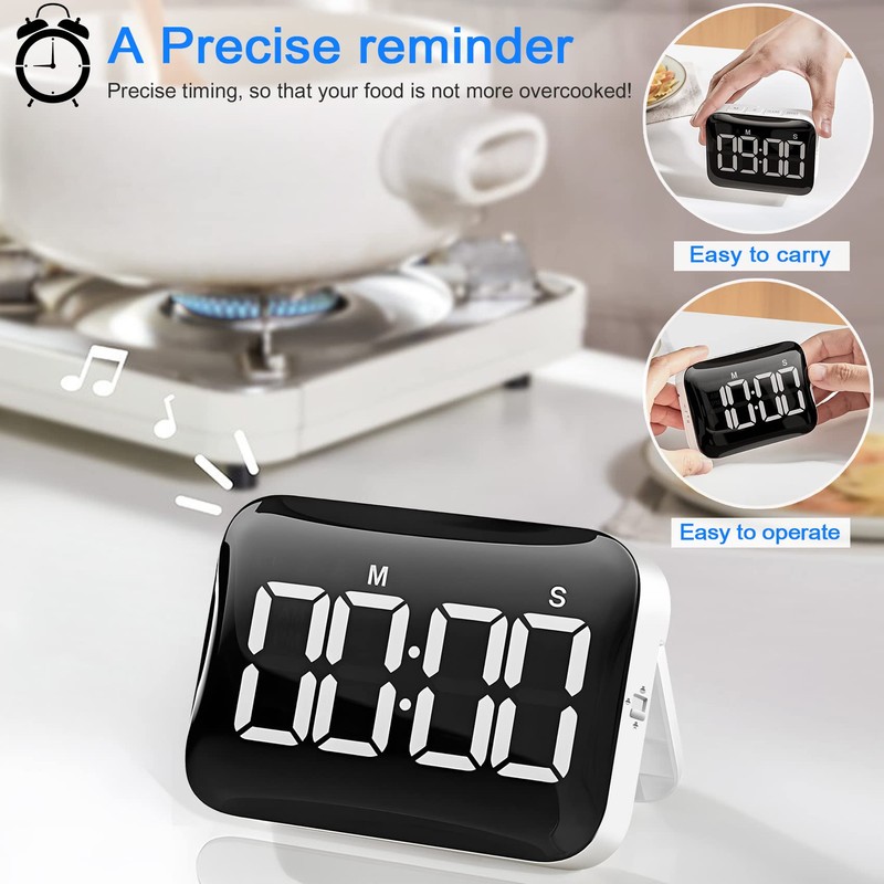 Oidnvay Digital Kitchen - Magnetic Countdown Count Up with LED