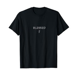 Stylized Minimalist Christian Cross Faith Blessed T-Shirt
