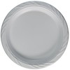 Blue Sky 100 Count Disposable Plastic Plates, 9-Inch, White