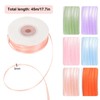 Pack of 6 Satin Ribbon, 3 mm x 45 m