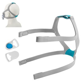 1 PCS Airfit F30 Headgear with 2 Clips, CPAP Headgear Strap, Adjustable Magic Tape Design for Airfit N20 Headgear, CPAP Mask Headgear, CPAP Supplies Compatible with Airfit F20 F30 N20, Standard Size