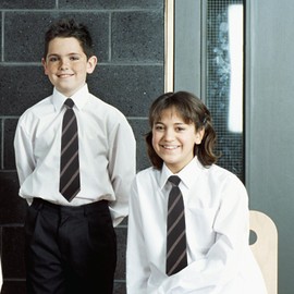 Mantieqingway Pre-tied Adjustable Women's Ties, 2.56'' Skinny, Brown and Black Striped, Suitable for Girls, Boys, and Women