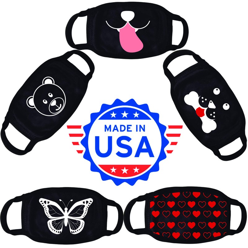 Kids Face Mask Reusable Washable Comfortable - MADE IN USA