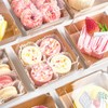 Ocmoiy Kraft Charcuterie Boxes with Clear Lids 4x4 Inch, 100