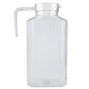 Acrylic Jug with Lid and Handle Ribbed Striped Juice Bottle