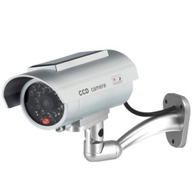 O&W Security Dummy Camera Solar Dummy Camera with Lens with Flashing Light Waterproof for Indoor and Outdoor Use