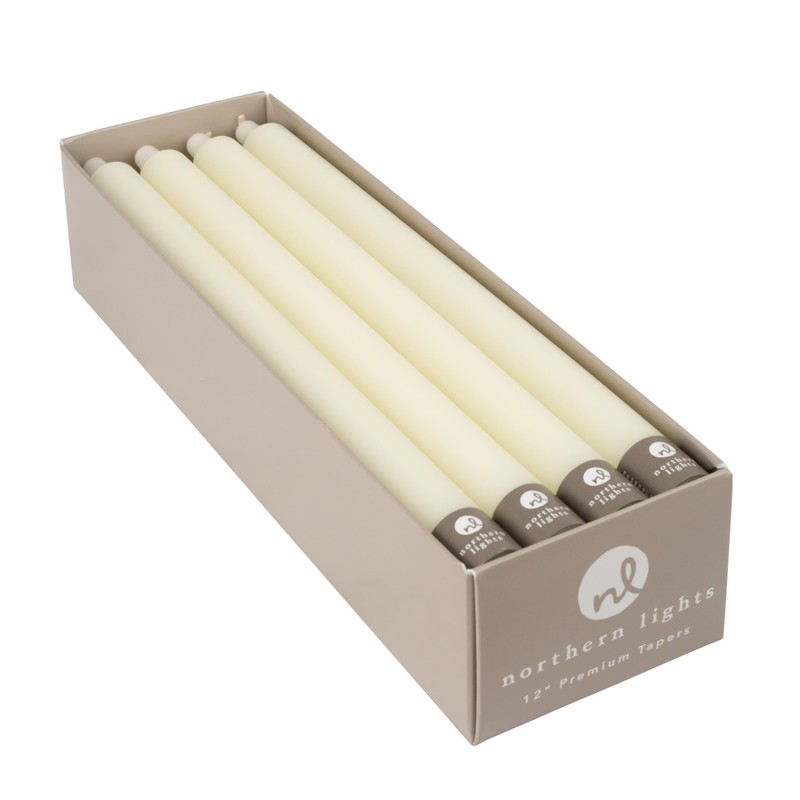 Northern Lights Candles - 12" 12pk Tapers - Ivory -