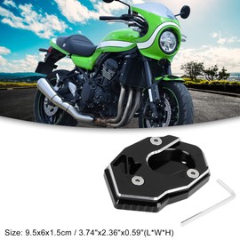 ACROPIX Motorcycle Kickstand Side Stand Extension Pad CNC Aluminum Alloy Compatible with Kawasaki Z900RS Black 1pcs