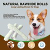 Tkacmoy Rawhide Rolls for Dogs, Long Lasting Beef Hide Chews-