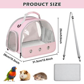 Small Pet Carrier, Small Animal Carrier Bag, Transport Box for Cat with Side Opening, Guinea Pig Carry Bag, Foldable Transport Box, Dog Transport Box for Kittens, Puppies, Birds