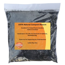 Premium Compost and Manure Bundle: Ideal Compost Starter and Vegetable Fertilizer for a Thriving Outdoor Vegetable Garden - Boosts Soil Quality! 4 Quarts