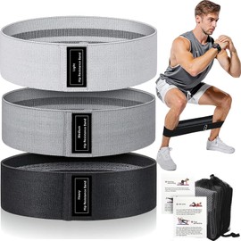 Resistance Bands for Working Out：3 Levels Exercise Bands Workout Bands Set for Women Men, Hip Legs Booty Bands for Home Fitness Gym Yoga Pilates