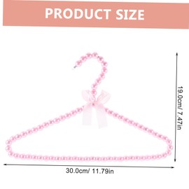 Gatuida 2pcs Pearl Hangers Mini Clothes Hangers for Decorative and Functional Pink for Organizing Clothing and Closet Storage